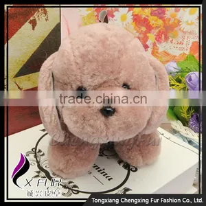 CX-R-53 Wholesale In Stock Cute Toy Real Fur Keychain Hang Decorations For Bag thumbnail-3