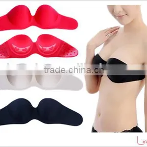 Sexy Cotton Silicone Adhesive Sticky Breast Push Up Straplesssilicon Lingerie thumbnail-1