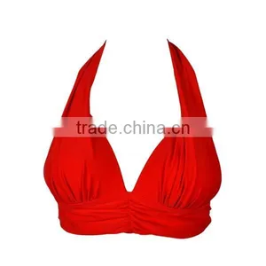 Wholesale High Waisted Vintage Plunge Bathing Suits thumbnail-2
