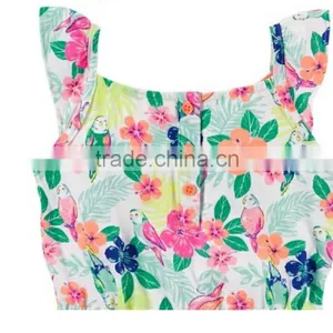 Baby Girls Dresses Colorful Flower Ruffles Kids Clothes thumbnail-2