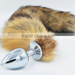 Funny Alternative Toys Men and Women With Metal Dog Tail Fox Tail Point Back Room Anal thumbnail-2