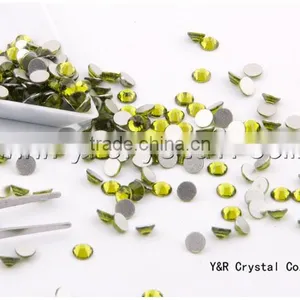 SS30 288pcs/lot Olivine Color High Quality Nails Flat Back Non HotFix Rhinestones thumbnail-2