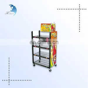 New Custom Design 4-tier Supermarket Metal Shop Display Rack thumbnail-4