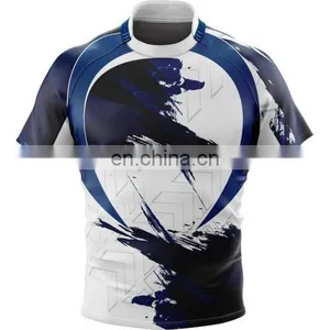 Wholesale Rugby Uniforms Sublimation Dye Sublimation Shirts Made in China thumbnail-3