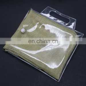 Cheap Wholesale Transparent Pvc Cloth Bag With Custom Handing Plastic Packing Clear Cosmetic Pvc Bag thumbnail-2