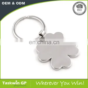 Custom Four-leaf Clovers Shaped Metal Keychain for Promotional thumbnail-3