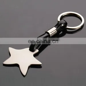 Non-toxic Black Blank Custom Star Shaped Silicone Keychain thumbnail-1