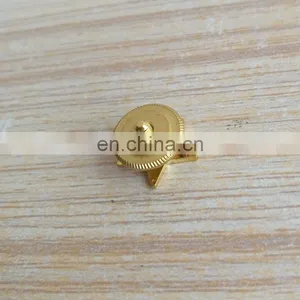 Customized Engraved Logo Gold Plated Five- Pointed Star Shape Small Metal Pins With Screw and Nut thumbnail-2