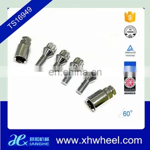 4PC 12x1.5 Chrome Steel Wheel Lug Bolt Lock Set With 2 Keys for Cars thumbnail-5