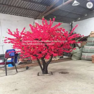 Artificial Peach Tree for Decoration High Quality Wishing Tree for Shopping Mall Decoration thumbnail-1