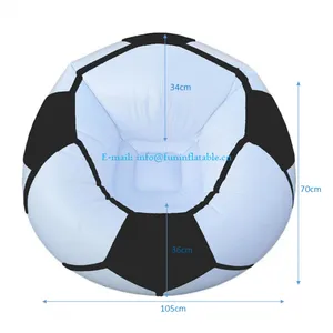 Inflatable Sofa Air Soccer Football Portable Bean Bag Chair Outdoor Living Room thumbnail-1