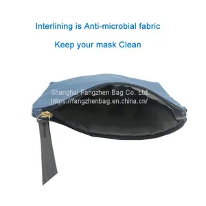 Customize Logo Portable Clip Case Antimicrobial Facial Mask Keeper Holder Storage Bag Protective Pouch thumbnail-1