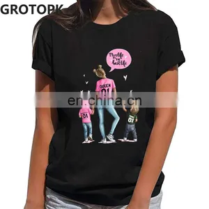 Super Mom Mother's Day Theme Print Stylish Round Neck Personality Slim Short Sleeve T-shirt thumbnail-2