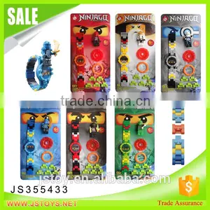 New Kids Items Plastic Brick Toys Electronic Watch With Minifigures for Wholesale thumbnail-5