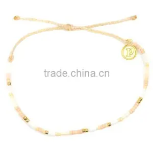 Mix Color Glass Seed Bead Woven Bracelet Metal Beads Bracelet for Men thumbnail-3