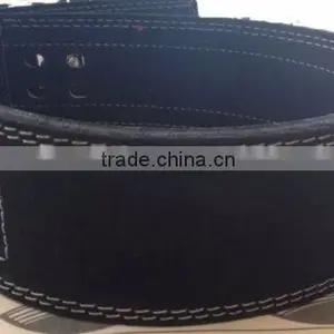 Professional Fitness Weightlifting Power Gym Belt Lever Genuine Leather Belt 4" Silver Buckle New thumbnail-4