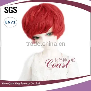Beauty Short Red Curly Bob Bjd Doll Wigs thumbnail-3