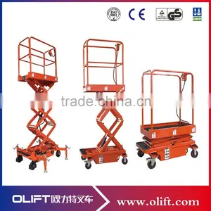 Four Wheels Mini Mobile Scissor Platform Lift From China thumbnail-2