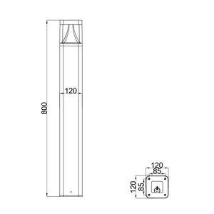 Square Led Bollard DLW-LED-041 thumbnail-4