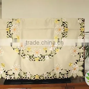 100% Cotton Damask Tablecloth Hemstitch Table Cloth Luxurious Tablecloth Pink Fancy Tablecloth thumbnail-5