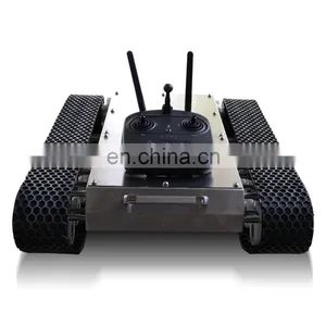 IP65 Waterproof Stainless Steel Small Size Portable Rubber Track Platform Remote Crawler Robot Chassis thumbnail-3