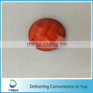 Resin Round Stone for Dress With Two Holes Plastic Stone for Decoration Blue Tree Root Resin Rhinestone Wholesale thumbnail-1