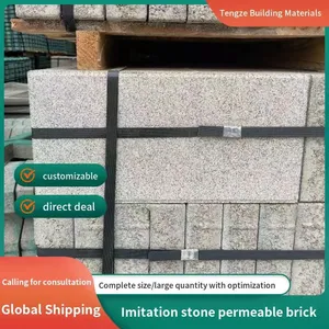 Imitated Stone Permeable Brick PC Brick Parking Space Sidewalk Brick Spanish Brick Pavement Brick Paving Stone Green Area Brick thumbnail-4