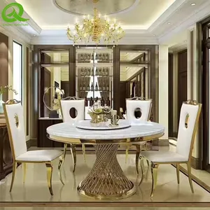 Modern Dining Table Light Luxury Dining Table With Stainless Steel Legs Dining Room Furniture thumbnail-3