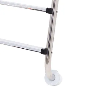 High Quality 5-Step Pool Ladder With Flange Type SS Steel Frame Ladder for Non-Slip Plastic Steps for Above Ground Swimming Pool thumbnail-5