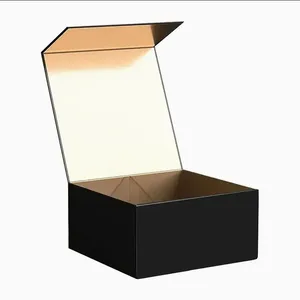 Wholesale Ribbon High-grade Christmas Gift Box Factory Can be Customized Size Carton Black thumbnail-1