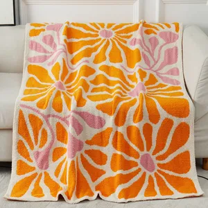 Wholesale Fashion Fleece Soft Flannel Blanket Bowknot Throw Fluffy Fleece Blanket for Sofa Couch and Bed Warm Can Customed Your Design thumbnail-3