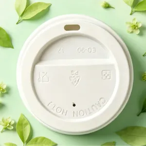 Disposable Plastic Dome Flat Lids Compatible With Takeaway Drink Cups thumbnail-3