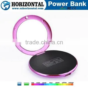 High Capacity Fashion Mirror Power Bank 4000mah,universal Power Bank With fc ce Rohs thumbnail-1