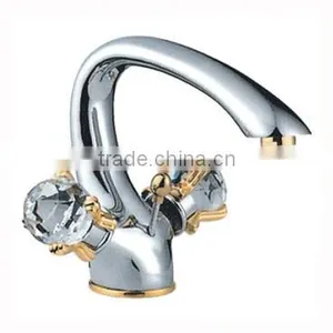 Brass Two Handle Face Basin Faucet thumbnail-1