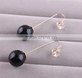 Promotional Fashion New Teardrop Beads Pendant Womens Hoop Earrings thumbnail-4