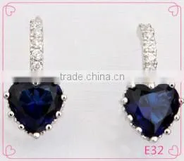 Fashion Earring Real Platinum Plated Luxury Hoop Earring Zircon Fashion Earrings thumbnail-1