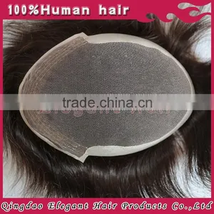2015 Qingdao New Products Remy Indian Human Hair Toupees for Black Men thumbnail-5