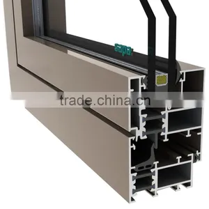 6063T5 High Strength Large Aluminium Extrusion for Double Glass thumbnail-1