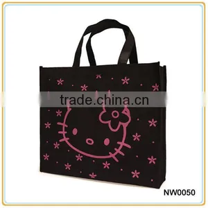 Black Non Woven Promotional Shopping Bag thumbnail-3
