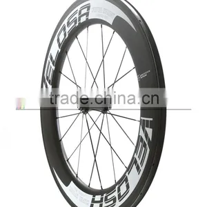 Velosa Logo Straight Pull 88mm Clincher Road Carbon Bike Wheels Racing Bicycle Carbon Wheelset Bitex R51 Hubs Fast Shipping! thumbnail-4