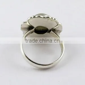 Artisan Oxidized Labradorite Ring, Silver Jewelry India, Oxidized Silver Jewelry thumbnail-3