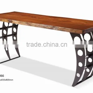 Modern Design Solid Wood Desk Special Stainless Steel Base Used As Learning Desk thumbnail-1