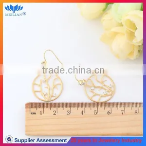 Promotion Gold Hollow Alloy Slice Drop Earrings for Women Wholesale thumbnail-4
