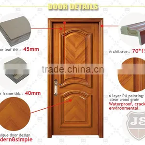 Interior Room Panels Flush Teak Solid Wood Door Deisgn for thumbnail-2