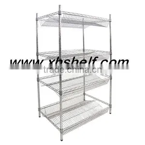 Magazine Inclined Chrome Metal Wire Shelf thumbnail-1