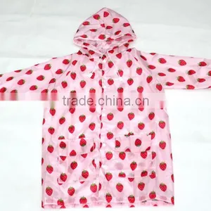 PU Fabric Rain Jacket Print Logo in Raincoats Wholesale thumbnail-3