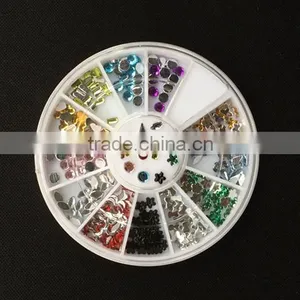 Colorful and Come in a Wide Variety and Assorted Colors Flat Back Facet Rhinestones Wheels 3D Nail Art Decorations thumbnail-4