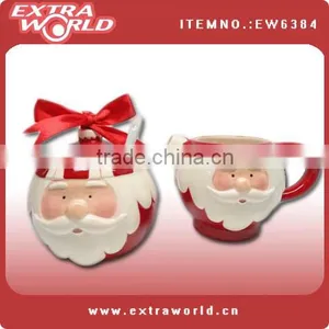 Christmas Ceramic Santa Head Jar and Pot thumbnail-1