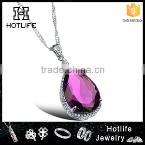 2016 Fashion Style Chain Wide Stone Elegant Necklace Designs for Ladies Suit thumbnail-1