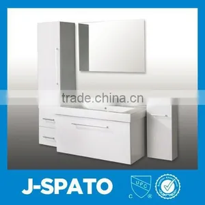 2016 Solid Wooden Double Basin Vanity Bathroom Modern PVC Cabinets JS-C008 thumbnail-4